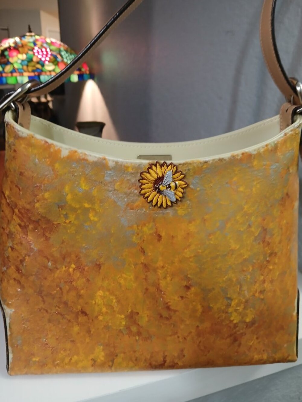 Lancaster Paris Hand Painted Satchel